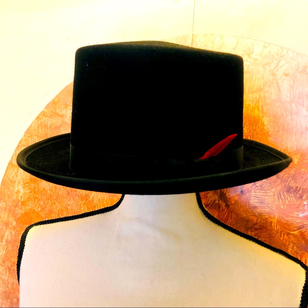 Wool Top Hat | Dorfman Pacific | Black,  size L